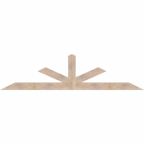 Ekena Millwork Saratoga Smooth Timber Gable Bracket, Douglas Fir, 108"W x 27"H x 3 1/2"D x 5 1/2"F, 6/12 Pitch GBW108X27X0406SAR00SDF - main